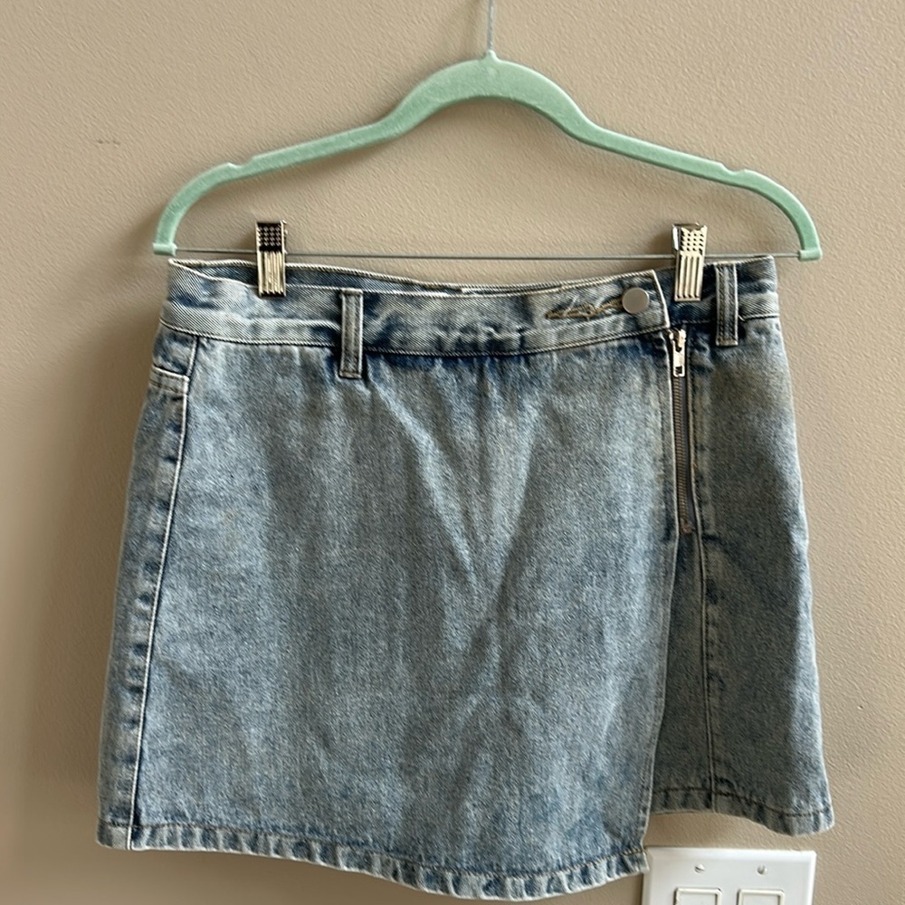Vestique Denim Light Wash Skirt Skort Size Large